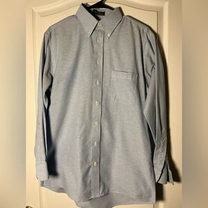 Stafford Light Blue Men's Casual Button Down Shirt